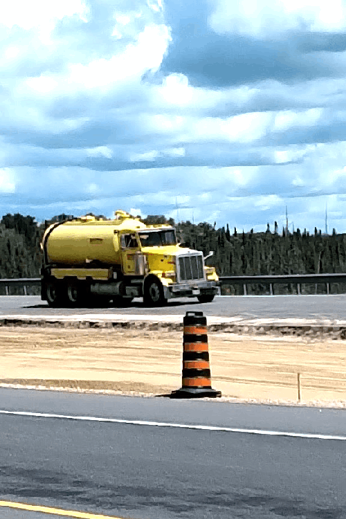 Water truck cleaning up